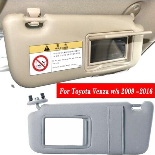 1PCS For Toyota Venza w/s 2009 2010 2011 2012 2013-2016 Car Interior Front Left / Right Sun Visor Panel Sunvisor Makeup Mirror