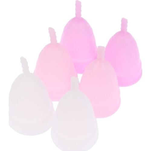 2PCS/Set Menstrual Cup For Women Feminine Hygiene Product Medical Grade Silicone Vagina Use Small Or Big Size Anner Cup