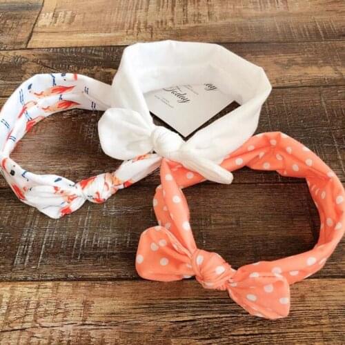 3pcs/set Flower Print Baby Headband Ribbon Girls Favor Elastic Hair Band For Kids Birthday Party Hair Accessories Newborn Gifts