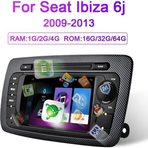 4G+64G 2din Android Car Radio GPS navigation WiFi multimedia player For Seat Ibiza 6j 2009 2010 2011 2012 2013 car player NO DVD