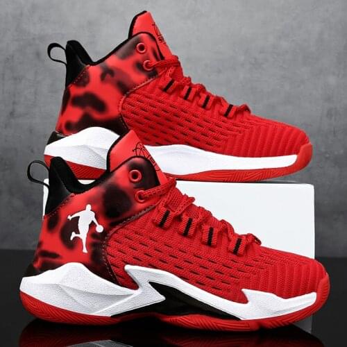 Boys Basketball Shoes High Quality Top Soft Non-slip Sneakers Kids Shoes Thick Sole Children Sport Shoes for Boys Trainer Basket