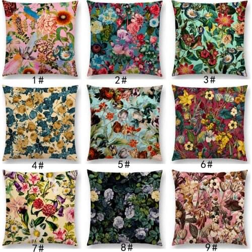 Latest Exotic Garden Summer Natural Flowers Leaf Botanical Tropical Jungle Cushion Cover Car Home Decor Sofa Throw Pillow Case