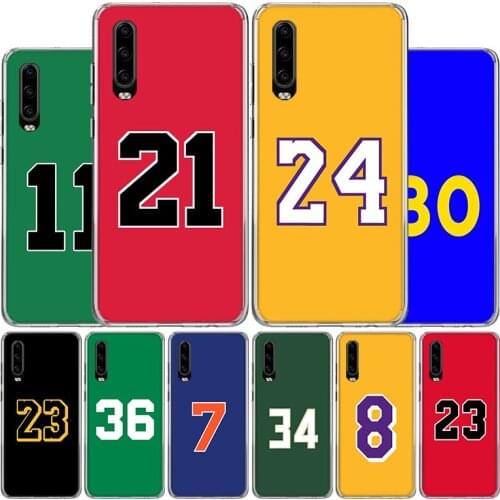 Basketball 23 24 Lucky Number Phone Case For Huawei P30 P40 P20 P10 Mate 30 20 10 P Smart Z Lite Pro Plus + 2019 Cover Coque She