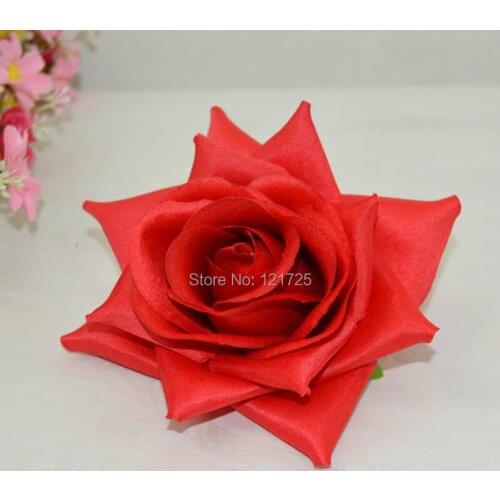 Flowers head 13 CM big silk rose head flowers for diy 7 layers beautiful