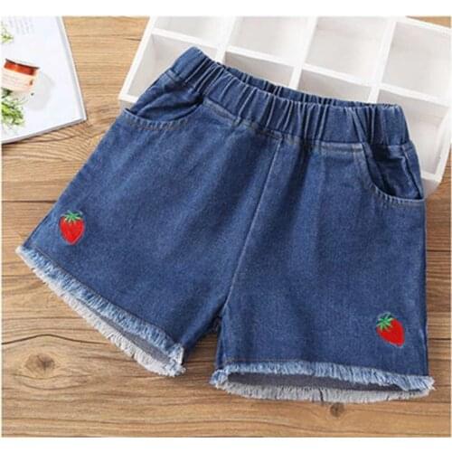 New Baby Teenager Shorts Summer Denim Shorts For Girls White Pink Teens Girl Short Jeans 3 -15 Years Old Kids