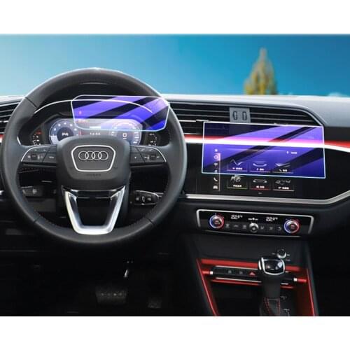For Audi 19-21 Q3 navigation tempered film central control display screen protector car modified interior