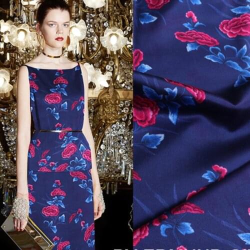Stretch Satin Silk Fabric Mulberry Smooth Bright Breathable Comfortable Shirt Dress Clothing Fabric Natural Cloth Per Meter