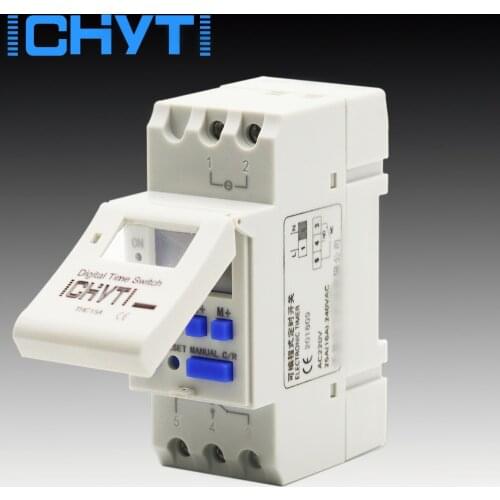 Electronic Weekly Timer Relay 7 Days Programmable Digital TIME SWITCH Control AC 220V 230V 12V 24V 48V 16A Din Rail Mount THC15A