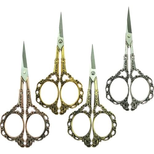 Fityle 1 Piece Stainless Steel Tailor Scissors Vintage Plum Blossom Design Sewing Scissor for Dressmaker