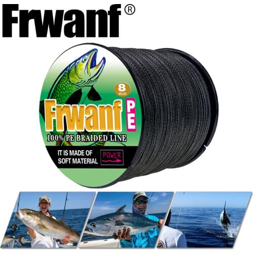 Frwanf PE 8 Strand Braid Multifilament Line 300m/330yrds Braided Fishing Line for Carp Fishing Saltwater 6-300LB 0.10MM-1MM