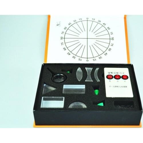 Quality Physical Optics Experiment Set Triangular Prism Laser Lights Convex Concave Lens Set Child Gift Toy Science Equipment