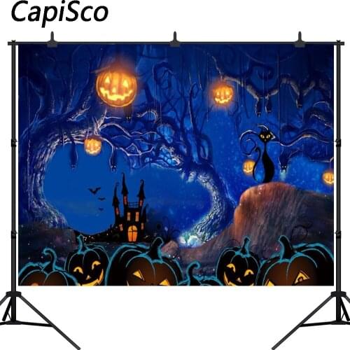 Capisco Photography Backdrops Cartoon Halloween Backdrop Backdrop Castle Photography Backdrop Halloween Pumpkin Background