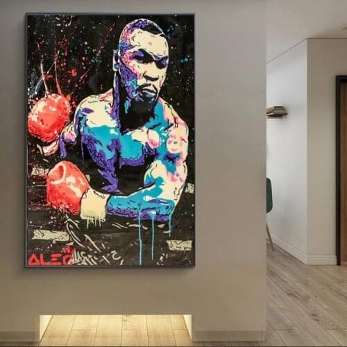 Street Graffiti Art Boxing Champion Canvas Painting Posters and Prints Cuadros Wall Art Pictures for Living Room Home Decoration