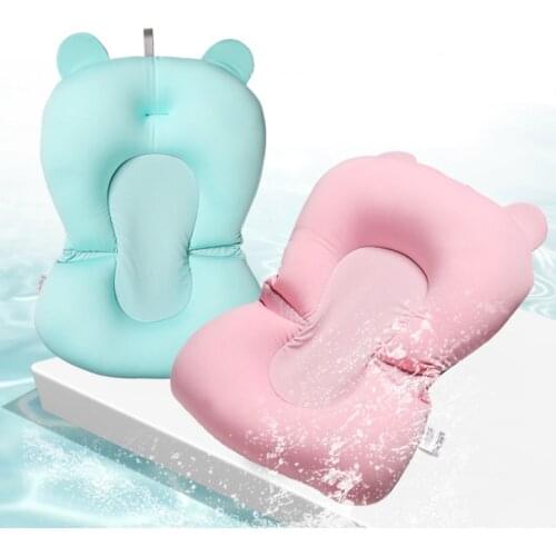 Baby Bathing Pad Shower Bath Tub Pad Seat Support Mat Foldable Infant Anti-Slip Soft Bathtub Pillow Newborn Seat Cushion tub pad