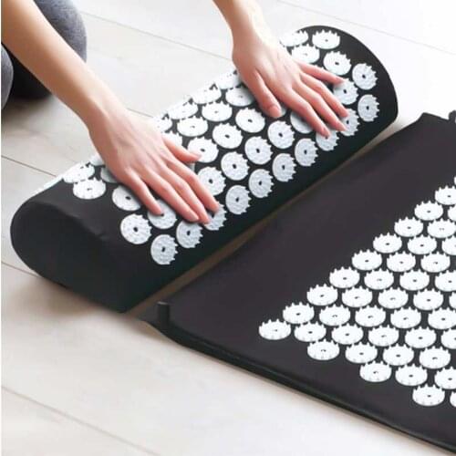 Yoga Mat Massage Yoga Pillow Cushion Acupressure Mat Relieve Stress Pain Acupuncture Spike Yoga Mat Natural Relief Tension Spike