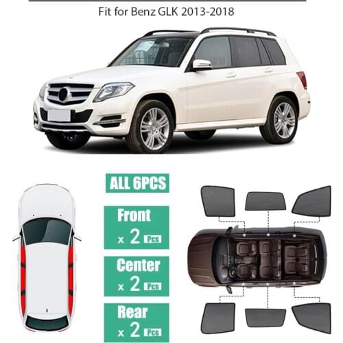 Side Windows Magnetic Sun Shade UV Protection Ray Blocking Mesh Visor Fit For Mercedes Benz GLK 300 200 260 2013-2018