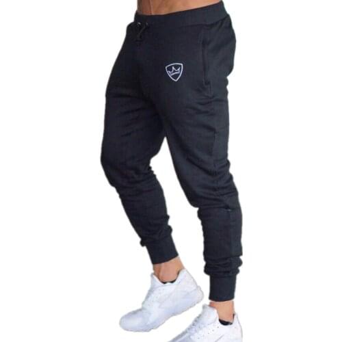 2018 Men Gyms Long pants Mid Cotton Mens Sporting workout fitness Pants casual Fashion sweatpants jogger pant skinny trousers