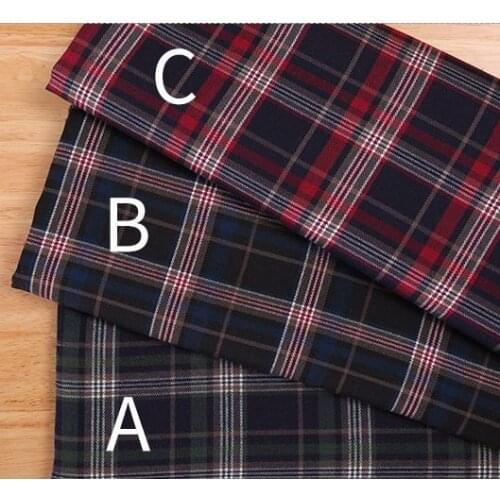 Mylb 2019 new plaid cotton fabric cotton polyester fabric for man shirt and woman dress shirt 50*140cm/piece