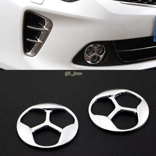 ABS Chrome Front Fog Light Fog Lamp Cover Trim Front Fog Lamp Hoods 2pcs For Kia Optima K5 2016 2017