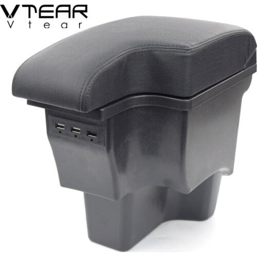 Vtear for Hyundai Reina armrest box accessories arm rest car-styling USB storage box decoration center console automobile auto