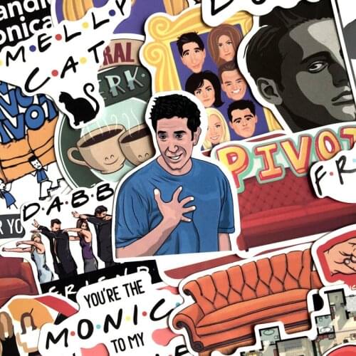 TV Friends Stickers Laptop Suitcas Bicycle Luggage Car Clear Sticker Decal Decor