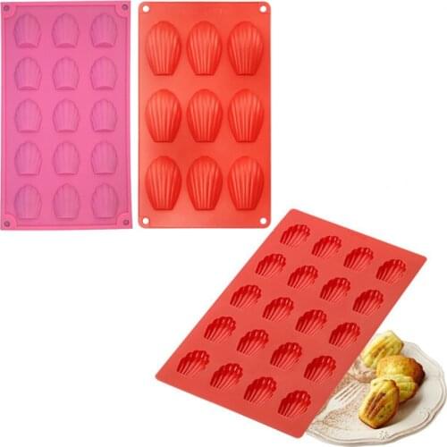 9/15/20 Holes Silicone Madeleine Cookie Mold Bakeware Cake Chocolate Biscuit Cake Bakeware Shell Silicone Mold Cake Decoration