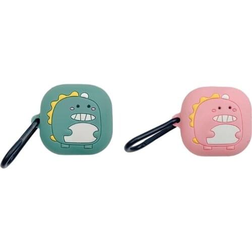 Cute Dinosaur Dust-proof Protective Cover Silicone Case for S-AMSUNG Galaxy-Buds Pro/Live Wireless Earphone M5TB