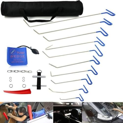 RODS PAINTLESS DENT REPAIR TOOL SET REMOVAL OF DENTS AND DOOR DING WITH RODS HOOK CAR AUTO BODY DENT REMOVAL