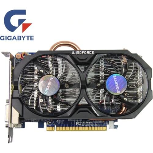GIGABYTE GTX 750Ti 2GB Video Card 128Bit GDDR5 Graphics Cards GV-N75TOC-2GI GTX 750 for nVIDIA Geforce GTX750 Ti Hdmi Dvi Cards