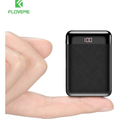 FLOVEME Mini Power Bank 10000mAh For Xiaomi Mi iPhone Pover Bank 10000 mAh Dual USB External Battery Charger Powerbank Portable