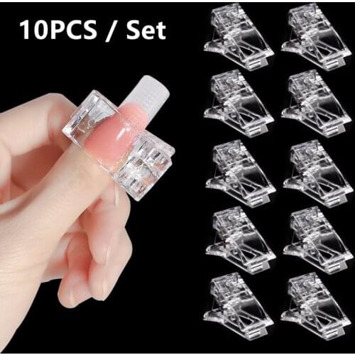 Nail Clip Acrylic Nail Plastic Finger Polish Extension Tips Quick Building Mold UV Gel LED Manicure Art Builder Tool