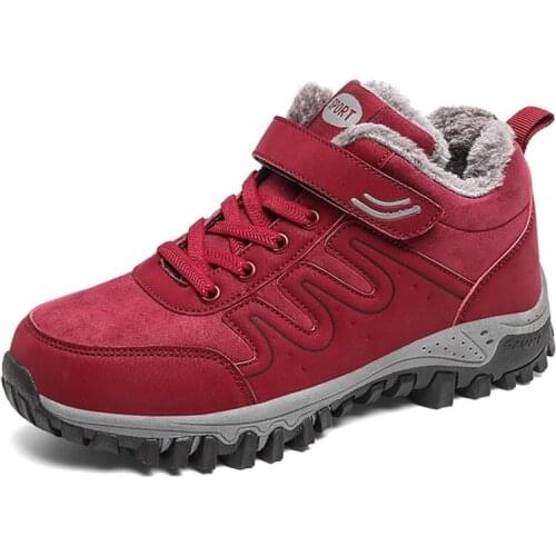 2019 New Women Boots Winter Snow Boots Round Toe Rubber Casual Ankle Boots Woman Warm Winter Shoes Snow Couple Shoes Size 36-45