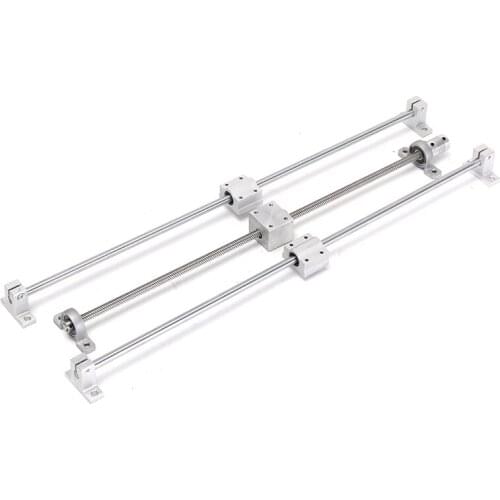 13pcs 500mm CNC Parts Optical Axis Guide Bearing Housings Aluminum Rail Shaft Support Screws Set