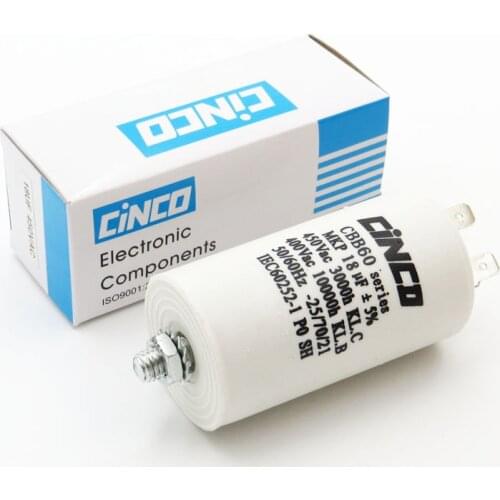 18UF 400V 450V CBB60 Motor Run Capacitors 4pins SH DB Polypropylene Film Ac 450VAC Water Pump electrical engine 18mfd 18mf