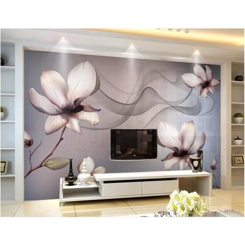 3d stereoscopic wallpaper Transparent flowers fantasy classic wallpaper for walls Home Decoration