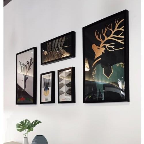 5Pcs Natural Wood Frame For Pictures Frame Wooden Frames For Wall Wedding Recommendation Couple, Poster Photo Frames For Wall