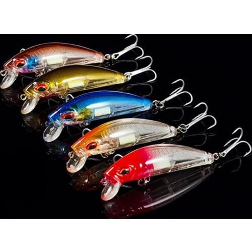 5Pcs Luminous Fishing Lures Hard Artificial Crank Bait 3D Eyes 7cm/10.4g Fishing Wobblers Crankbait XR-Hot
