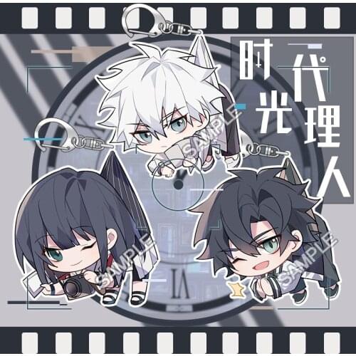 Anime Cheng Xiaoshi Lu Guang Shiguang Daili Ren Acrylic Keychain Badge Medal Brooch Button Pendant Bags Charm Cartoon Q Version