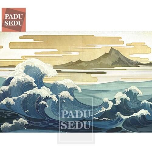 5D DIY Diamond Embroidery Japanese Style Ukiyo-e 3D Diamond Painting Scenery Full Square Decoration Home Bedroom Wall Decor Room