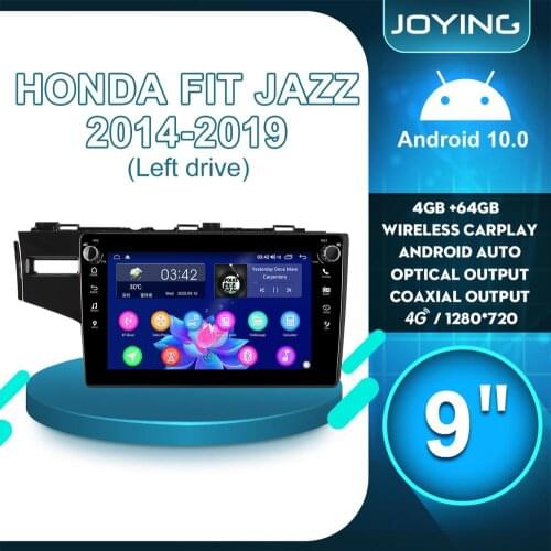 9"Car Accessories Android 10 1 Din Radio Stereo Auto Navigation GPS For Honda Fit Jazz 2014 2019 Left Drive Multimedia Player