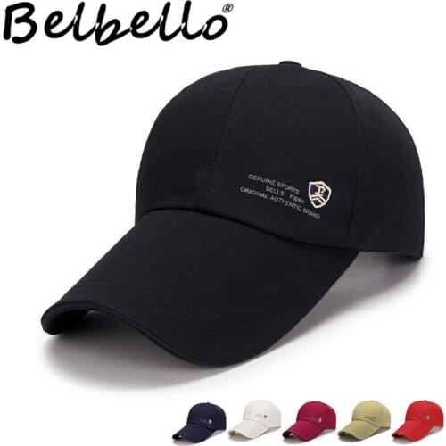 Belbello Spring and Autumn Running Goods Mens Extended Eaves and Sunshade Outdoor Classic Vigorous Baseball Caps