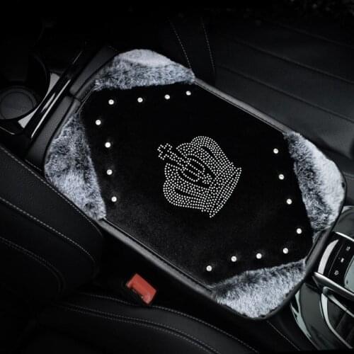 Car Handrail Box Cover Car Crown Armrest Pad Imbue Diamond noble Goddess styling Interior Parts Soft Pad Car Accessories