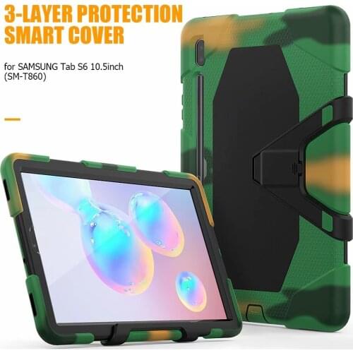 Tablet PC Case For Samsung Galaxy Tab S6 10.5 Inch SM-T860 SM-T865 T860 2019 Cover Shockproof Heavy Duty Rugged Hard Rubber Case