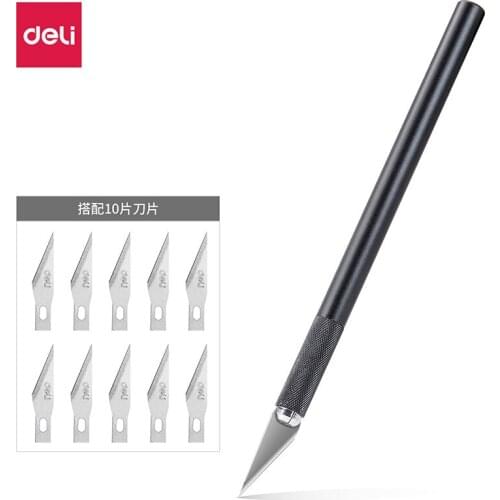 Deli 2102 paper carving knife manual paper cutting knife special set for students paper carving model knife carving penknife