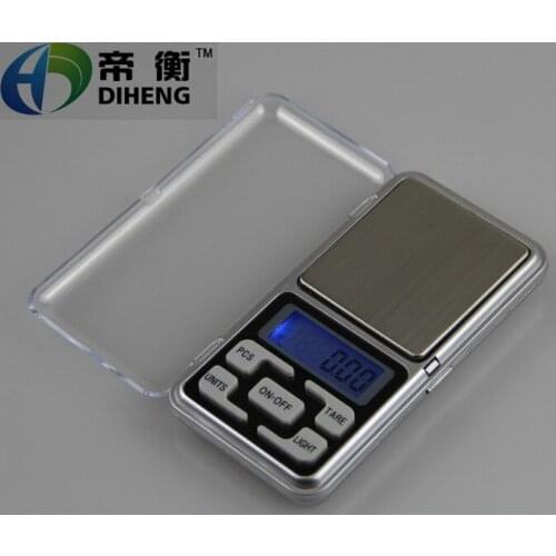 By dhl 200pcs high quality 500g x 0.1g 200gx0.01g Mini Digital Jewelry weigh Scale Balance Pocket LCD Display With Retail Box
