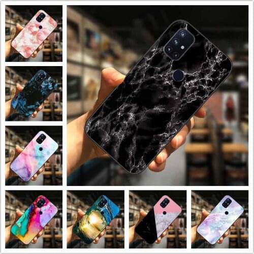 For OnePlus Nord N10 Case Silicone Soft Bumper TPU Cover for One Plus Nord CE 5G / N200 5G N10 Protective Phone Cases Marble