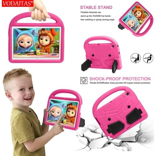 For Lenovo Tab M10 Plus TB-X606F Case Kids Shockproof EVA Full Body Handle Stand Cover For Tab M8 8705F M10 X605 X505 Fundas