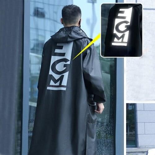 Hot Sale EVA Raincoat Women/Men Zipper Hooded Poncho Motorcycle Rainwear Long Style Hiking Poncho Environmental New Rain Jacket