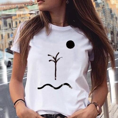 Women T-shirts Simple Travel Ladies Lovely Cute Cartoon 90s Summer Graphic Print Female Stylish T Top Shirt Girl Tee T-Shirt