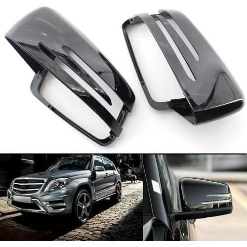 2Pcs Glossy Black Car Rearview Side Door Mirror Cover For Mercedes Benz E C S Class W212 W204 W221 2008 2009 2010 2011 2012 2013
